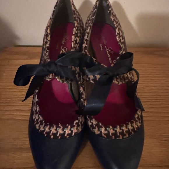 Poetic License Blue and Patterned Ribbon Flats - Picture 3 of 6